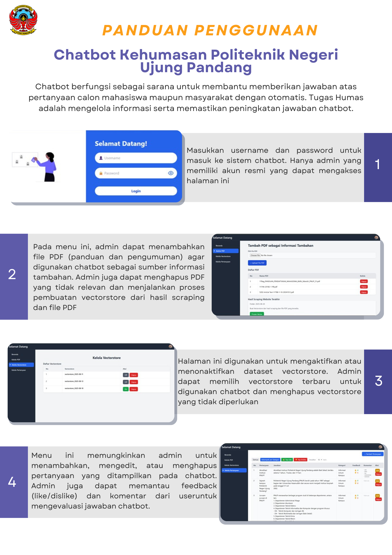 Chatbot Kehumasan PNUP