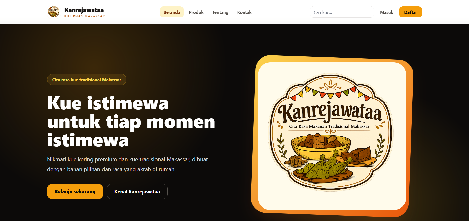 Kanrejawataa - E-Commerce Kue Khas Makassar